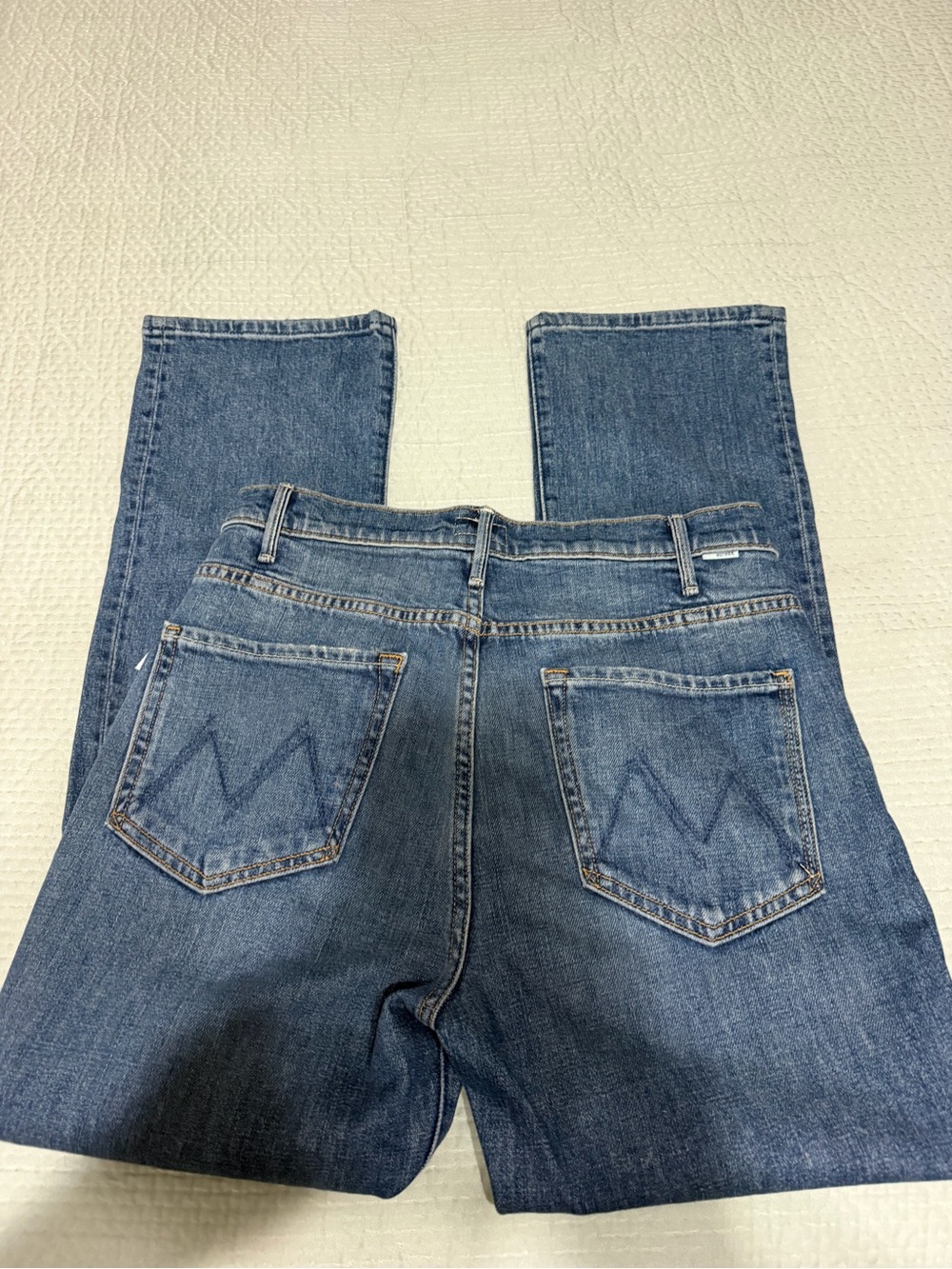 MOTHER Blue Faded Flare Jeans - Picture 5 of 7